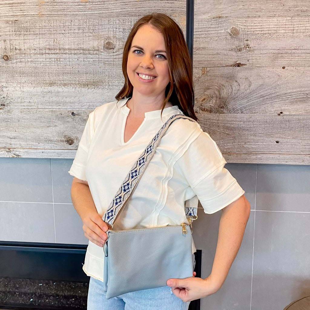 Jen & Co Izzy Crossbody Handbag - Baby Blue - Lyla's: Clothing, Decor & More - Plano Boutique