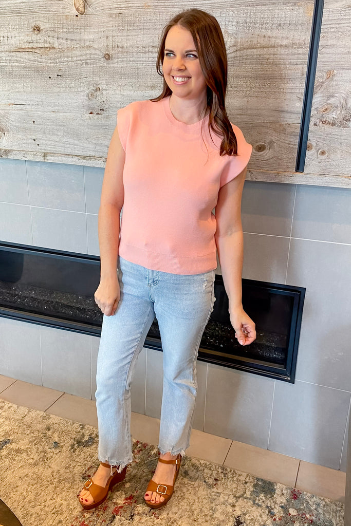 Hold It Down Blush Sweater Top - Lyla's: Clothing, Decor & More - Plano Boutique