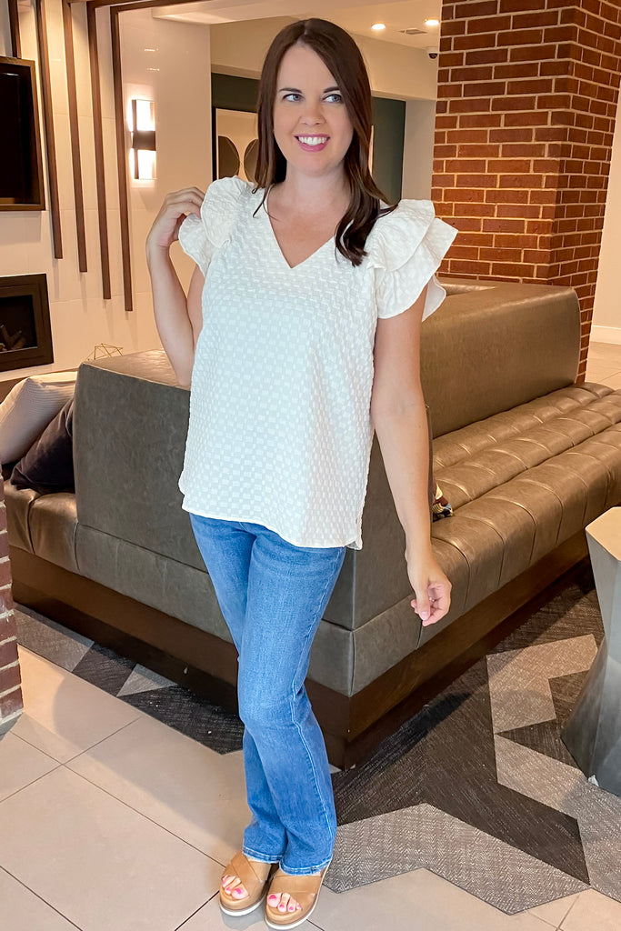 I'll Wait For You Textured Cream Top - Lyla's: Clothing, Decor & More - Plano Boutique