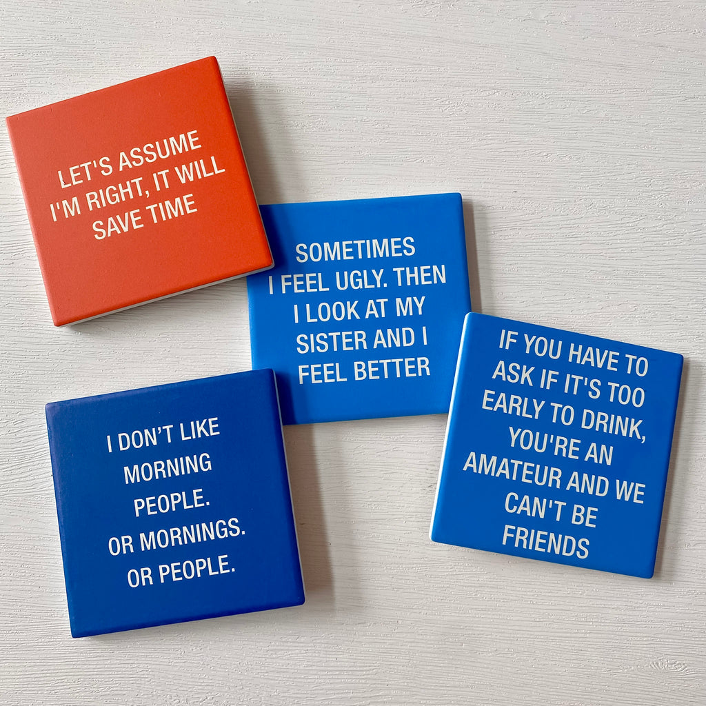 Ceramic Funny Coasters - Lyla's: Clothing, Decor & More - Plano Boutique