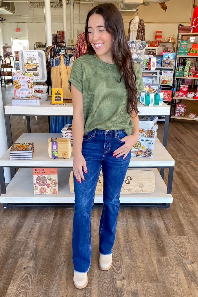 Love Me Forever Olive Top - Lyla's: Clothing, Decor & More - Plano Boutique