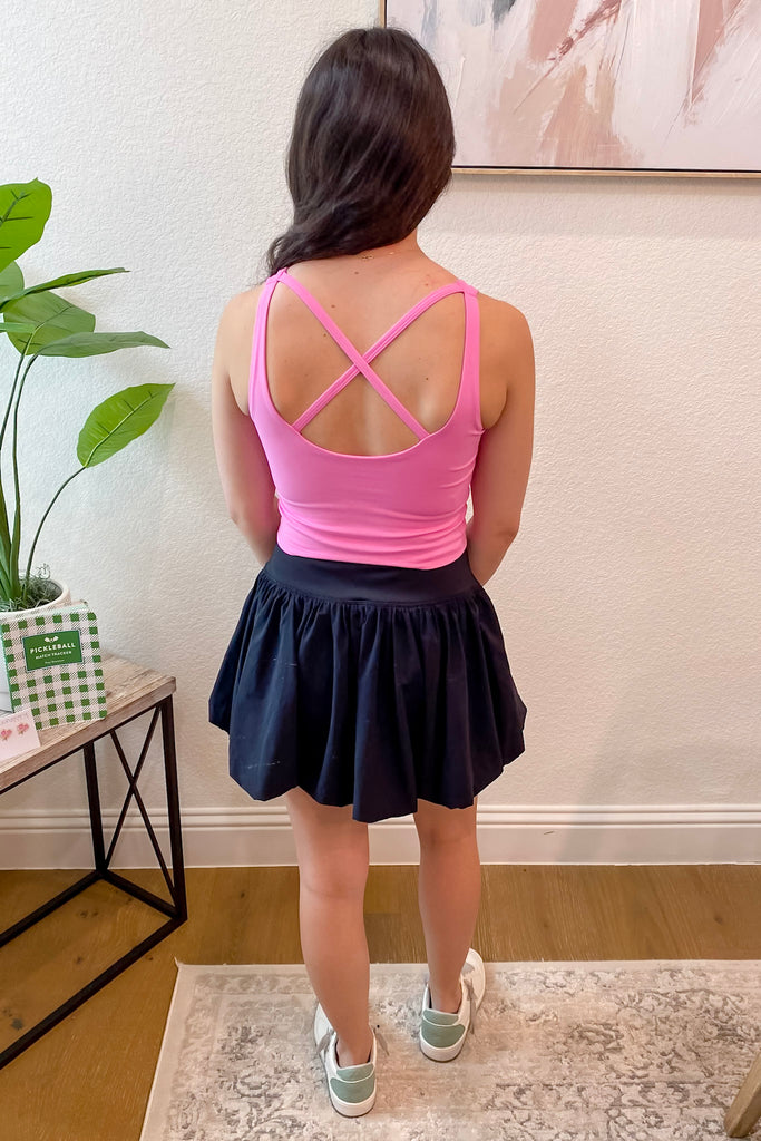 Athleisure Contour Seam Longline Fuschia Sports Bra - Lyla's: Clothing, Decor & More - Plano Boutique