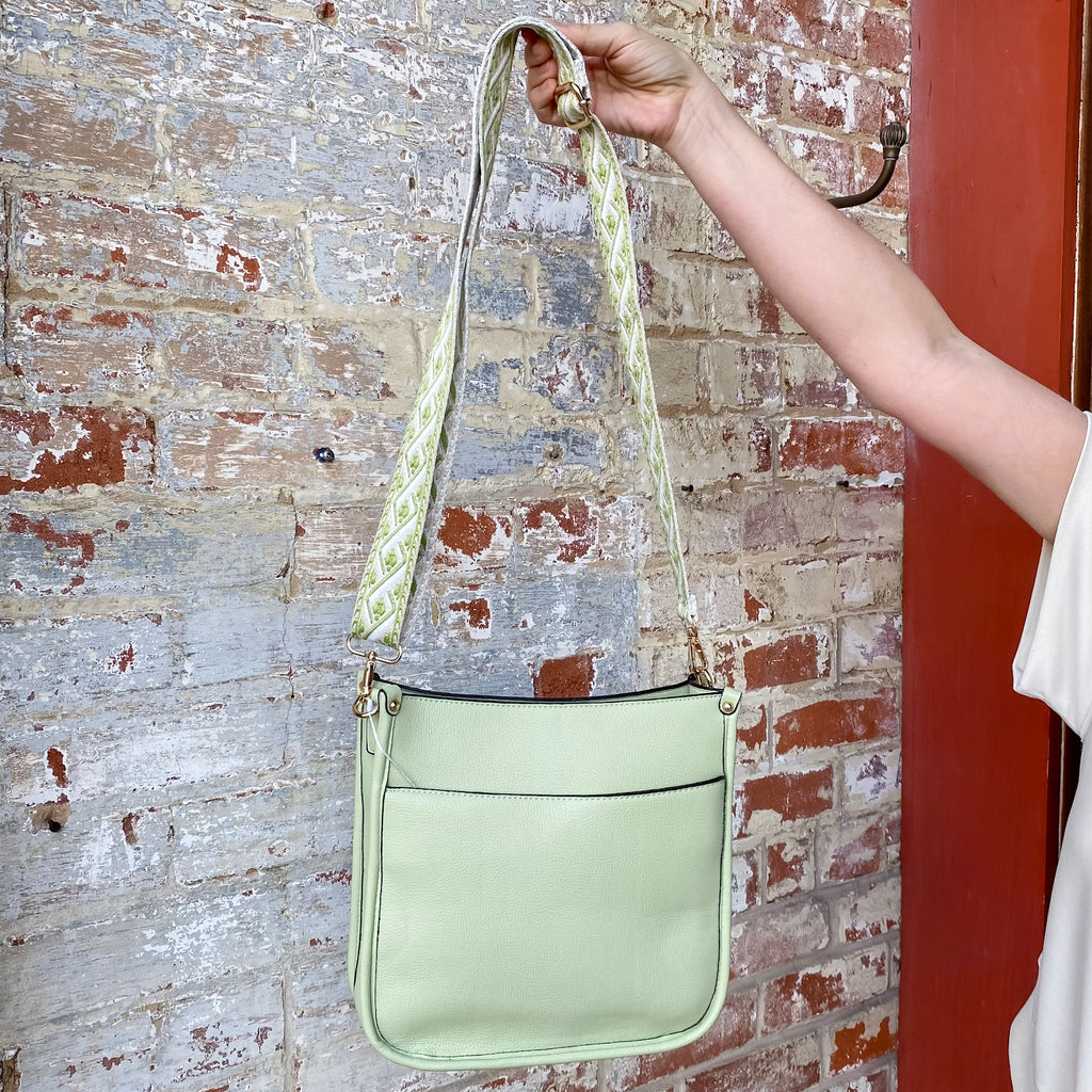 Jen & Co Posie Crossbody Handbag - Pale Lime - Lyla's: Clothing, Decor & More - Plano Boutique