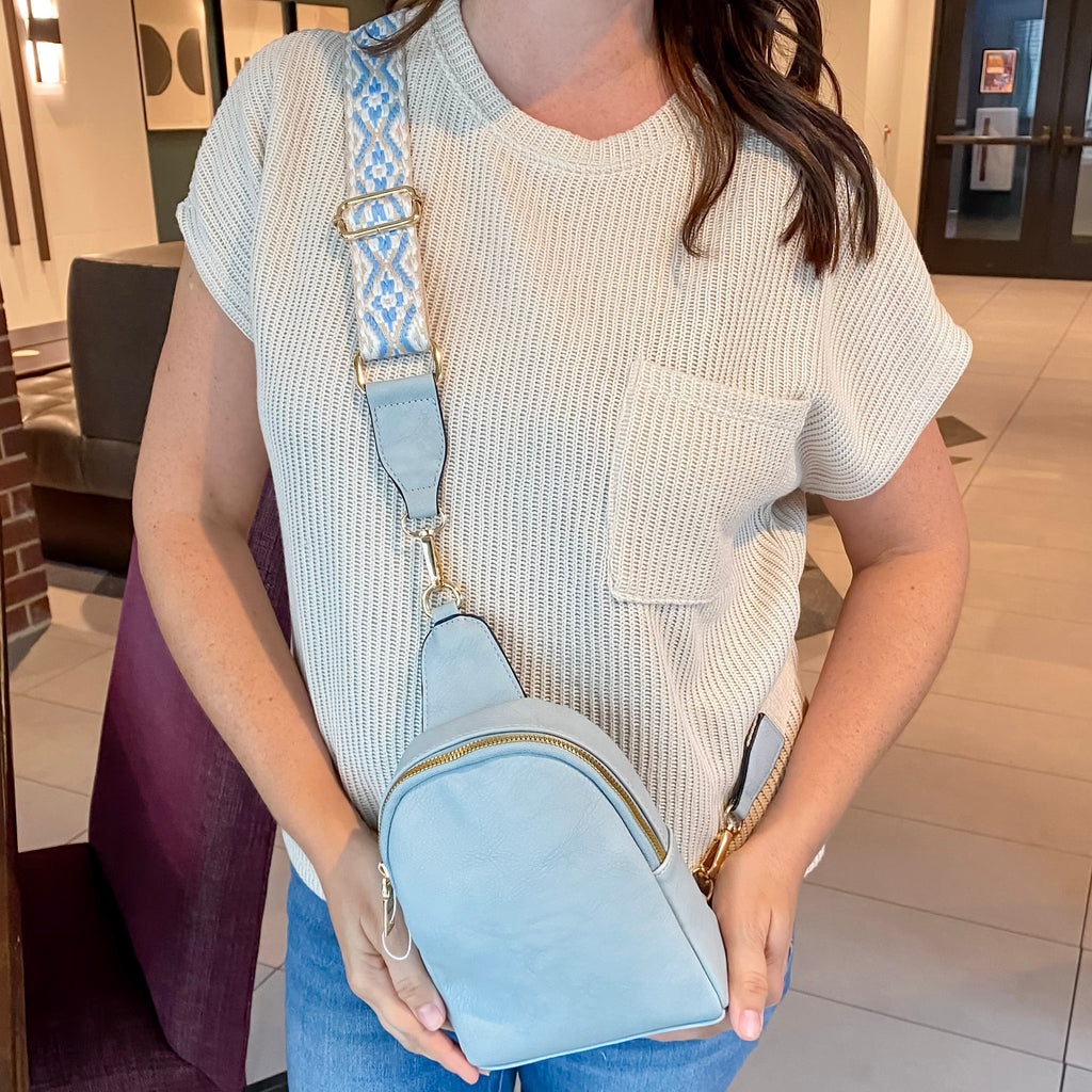 Jen & Co Ellen Crossbody Purse - Dusty Blue - Lyla's: Clothing, Decor & More - Plano Boutique