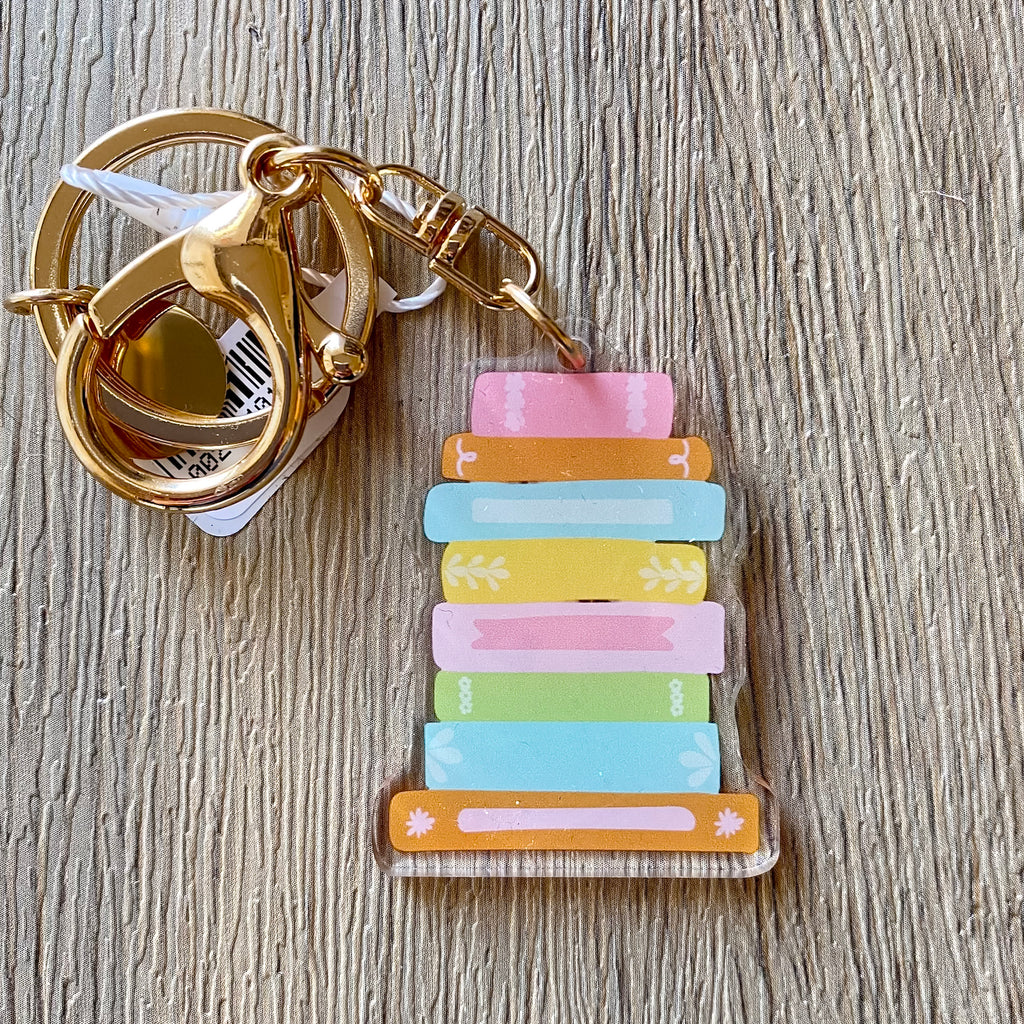 Book Stack Acrylic Keychain - Lyla's: Clothing, Decor & More - Plano Boutique