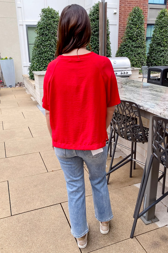 Belongs to Me Red Top - Lyla's: Clothing, Decor & More - Plano Boutique