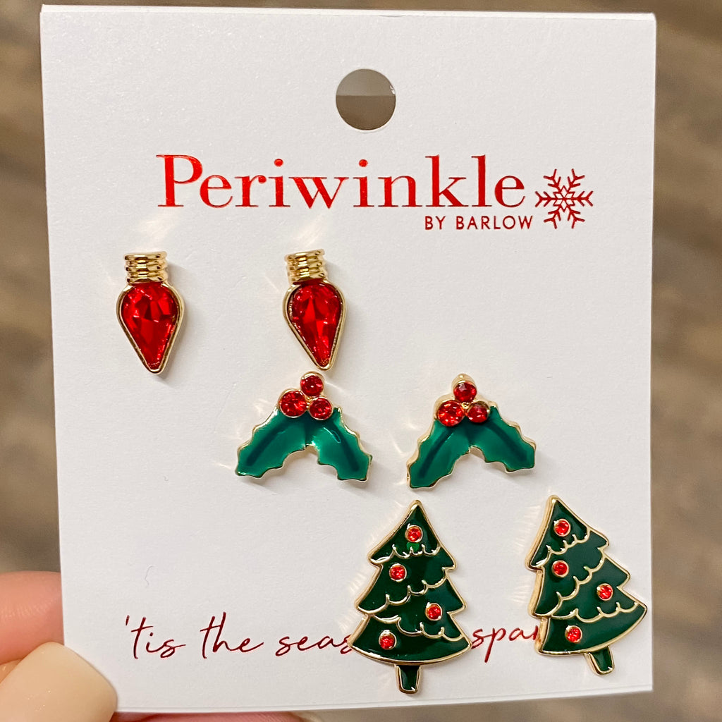 Christmas Trio Earrings - Lyla's: Clothing, Decor & More - Plano Boutique