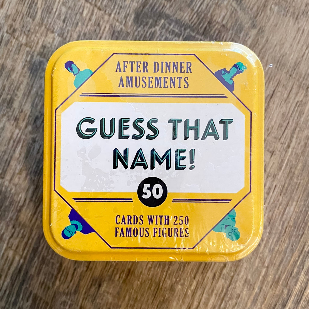 After Dinner Amusements: Guess That Name!: 50 Cards with 250 Famous Figures - Lyla's: Clothing, Decor & More - Plano Boutique