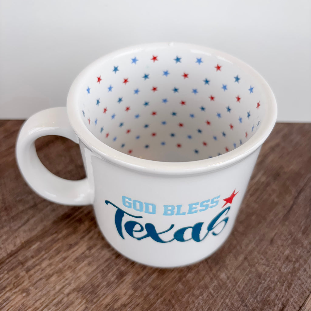 God Bless Texas Coffee Mug - Lyla's: Clothing, Decor & More - Plano Boutique