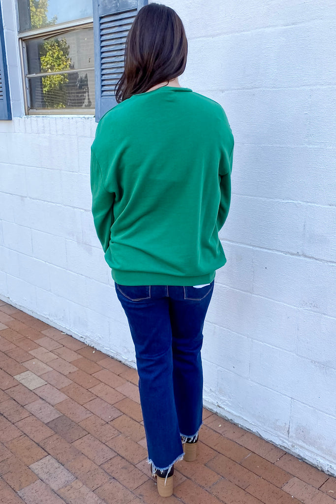 Merry & Bright Sequin Green Sweatshirt - Lyla's: Clothing, Decor & More - Plano Boutique