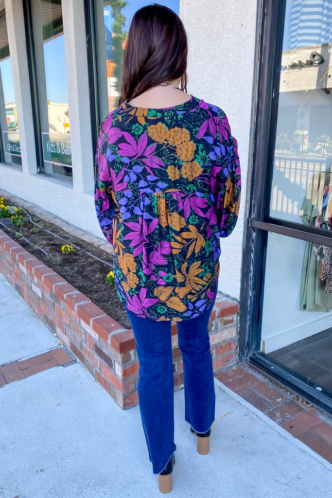 In The Dark Floral Top - Lyla's: Clothing, Decor & More - Plano Boutique