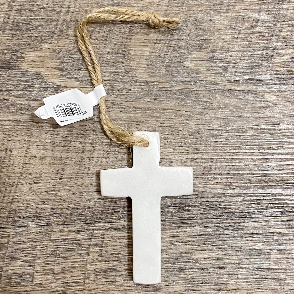 Marble Cross Ornament - Lyla's: Clothing, Decor & More - Plano Boutique