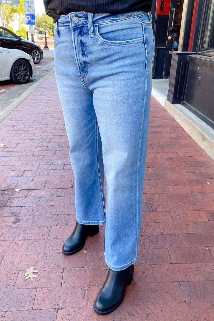 Abound High Rise Crop Wide Leg Denim By Lovervet - Lyla's: Clothing, Decor & More - Plano Boutique