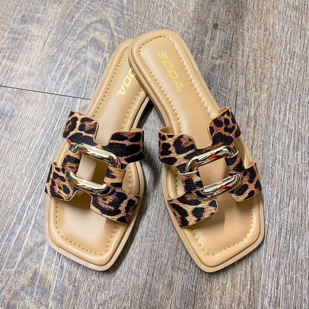Feng Leopard Buckle Sandals - Lyla's: Clothing, Decor & More - Plano Boutique