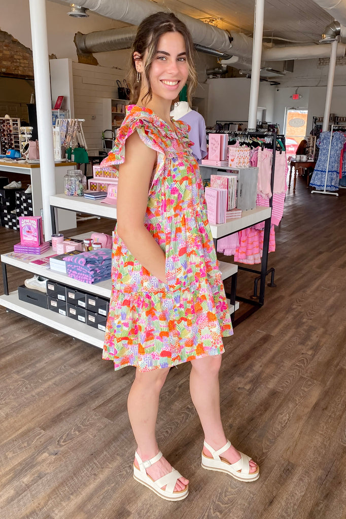 In the Air Magenta Print Dress - Lyla's: Clothing, Decor & More - Plano Boutique