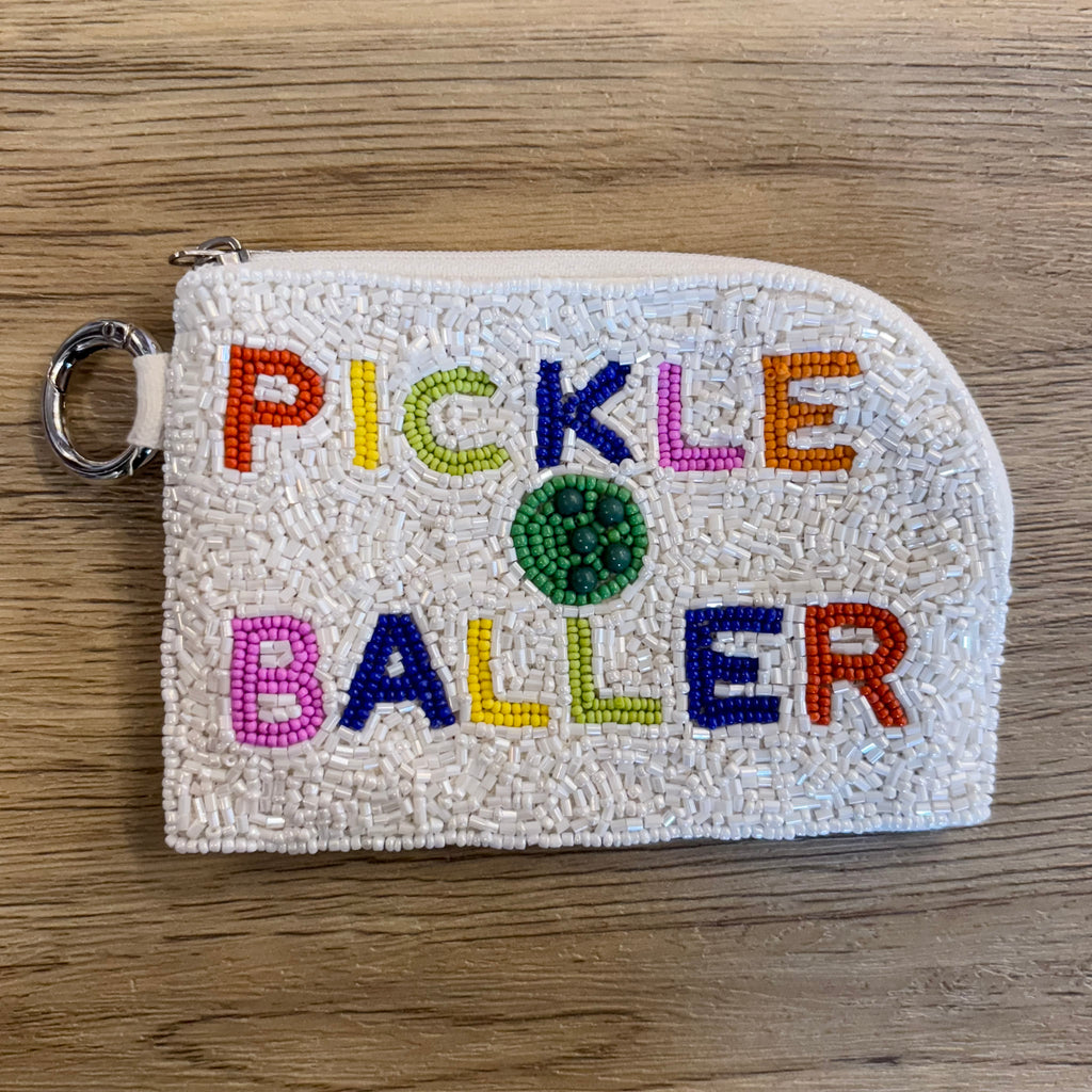 Pickleballer Beaded Keychain Pouch - Lyla's: Clothing, Decor & More - Plano Boutique