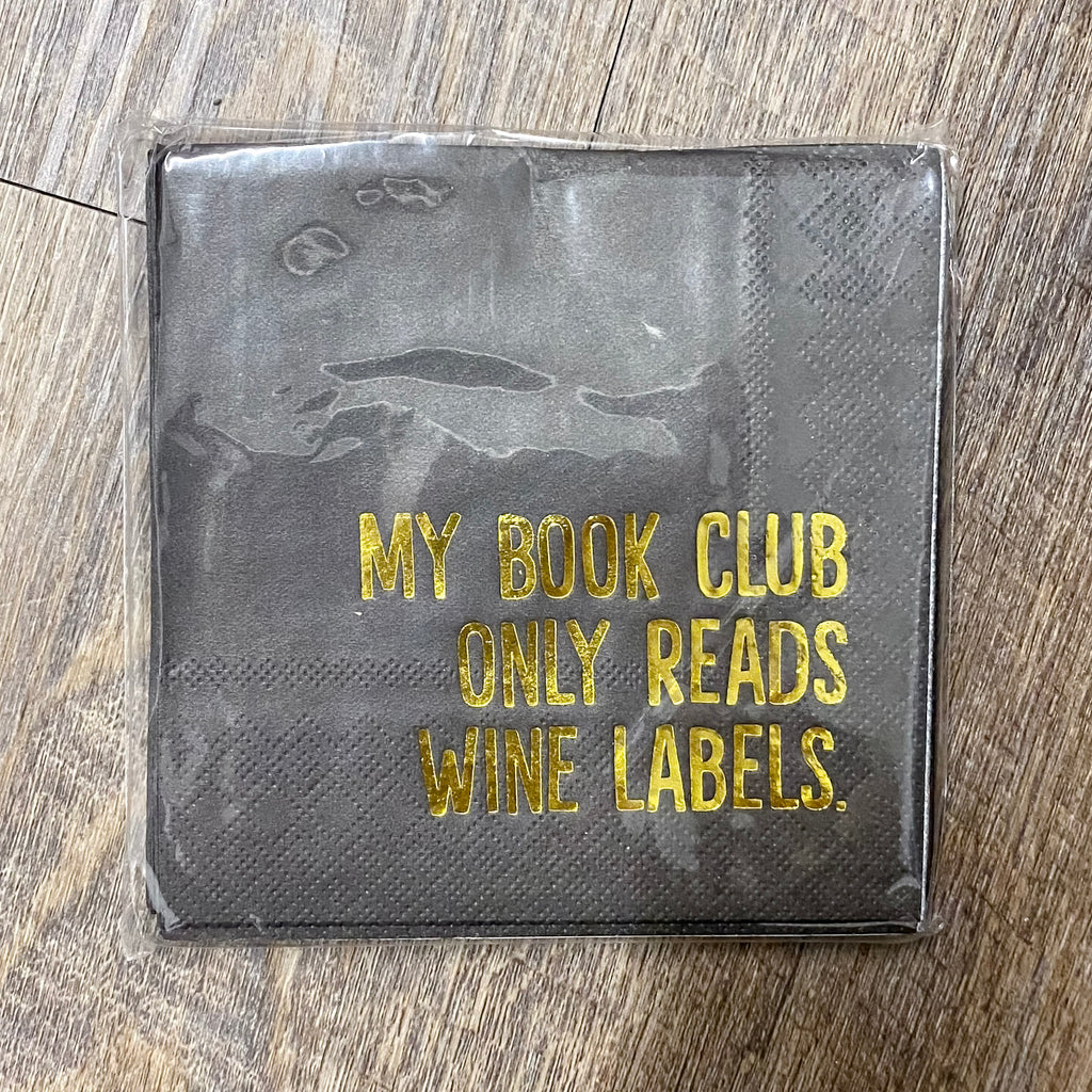 My Book Club Only Reads Wine Labels Napkins - Lyla's: Clothing, Decor & More - Plano Boutique