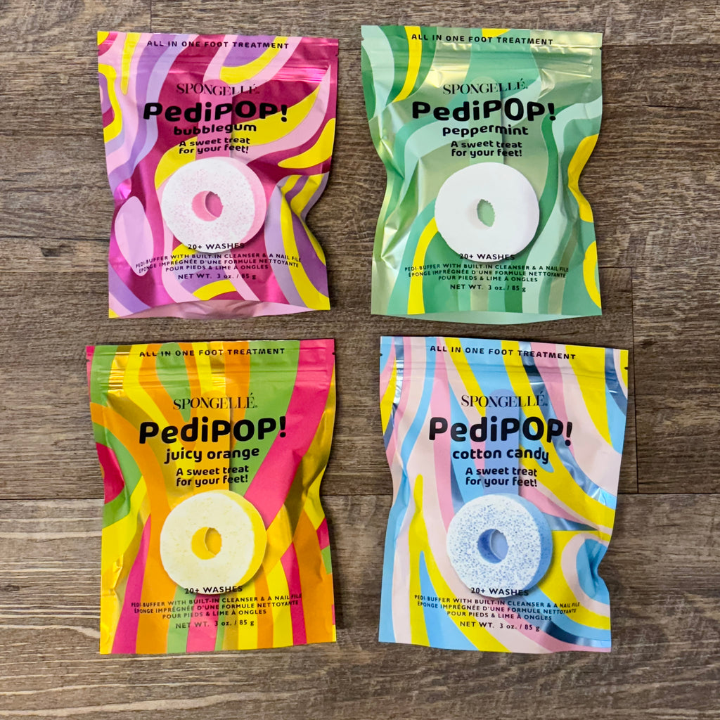 Cotton Candy PediPOP! Pedi Buffer & Nail File by Spongelle - Lyla's: Clothing, Decor & More - Plano Boutique