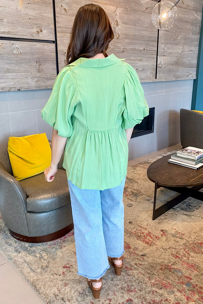 Serenity Smocked Sage Top - Lyla's: Clothing, Decor & More - Plano Boutique