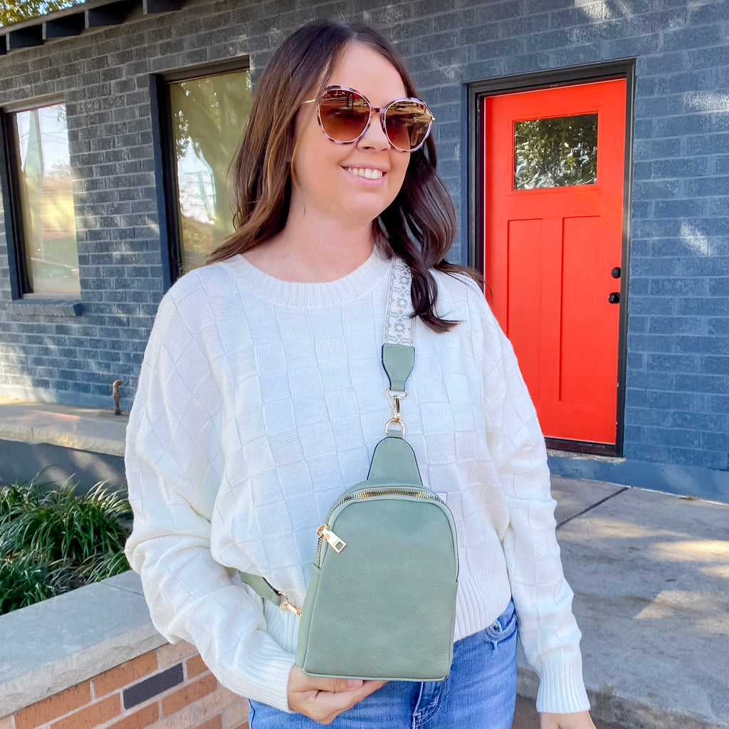 Jen & Co Ellen Crossbody Purse - Sage - Lyla's: Clothing, Decor & More - Plano Boutique