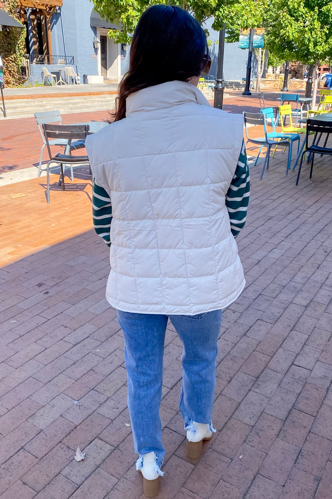 Tell Me About It Cream Puffer Vest - Lyla's: Clothing, Decor & More - Plano Boutique