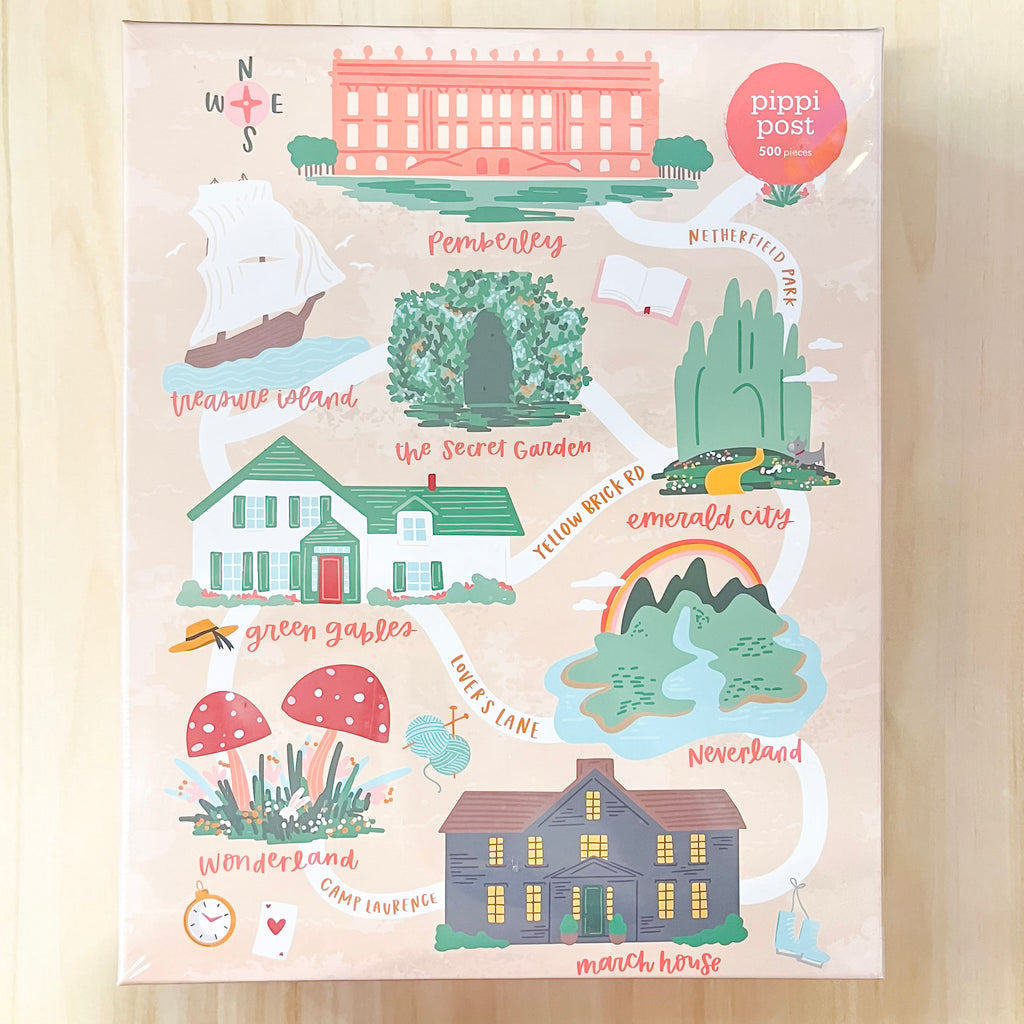 Literary Locations - 500 Piece Jigsaw Puzzle - Lyla's: Clothing, Decor & More - Plano Boutique