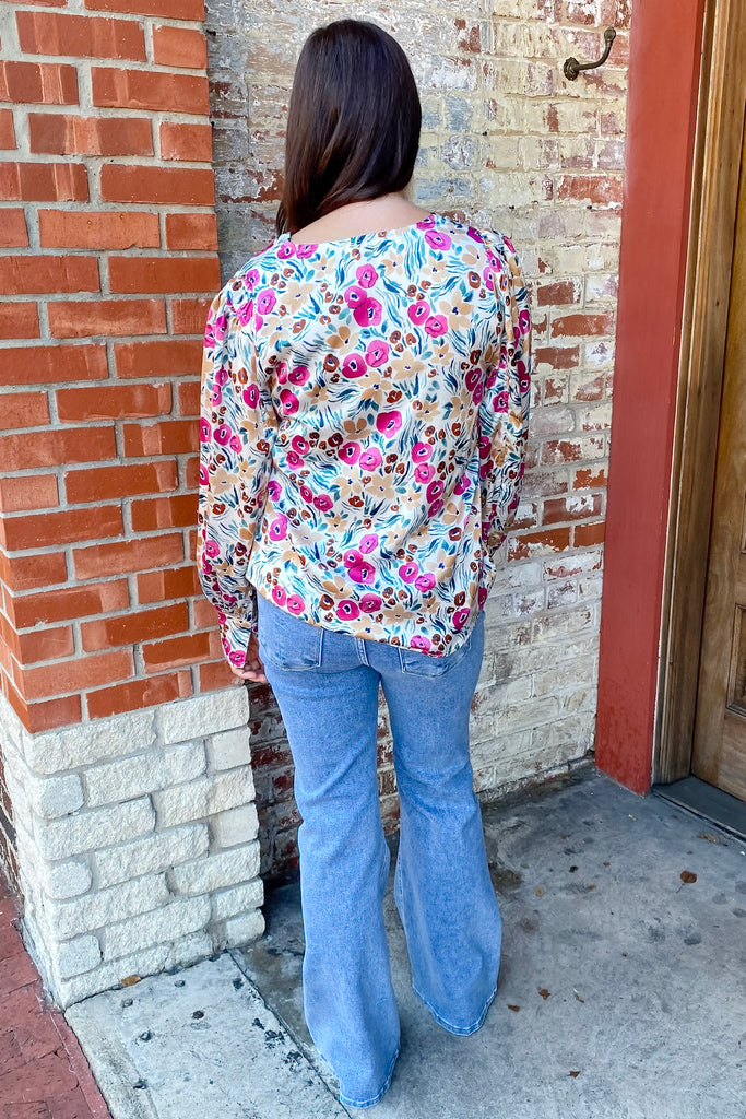 Talk of the Town Floral Print Ivory Top - Lyla's: Clothing, Decor & More - Plano Boutique