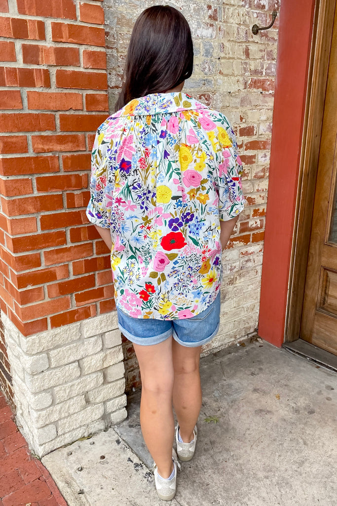 Take Me Away Multi Color Floral Print Top - Lyla's: Clothing, Decor & More - Plano Boutique