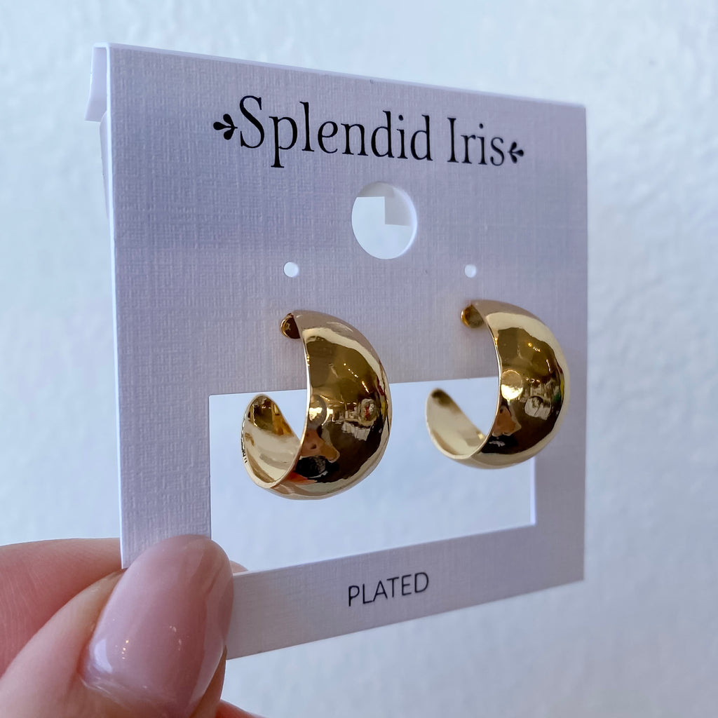 Small Rounded Trending Gold Hoops - Lyla's: Clothing, Decor & More - Plano Boutique