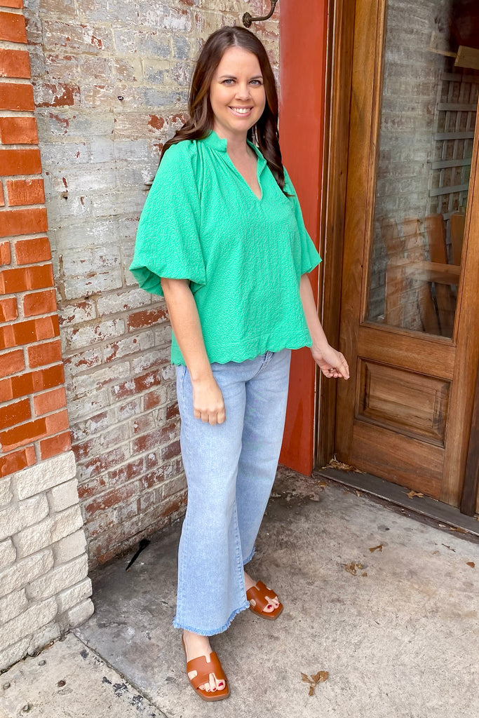 Meadow Breeze Green Top - Lyla's: Clothing, Decor & More - Plano Boutique