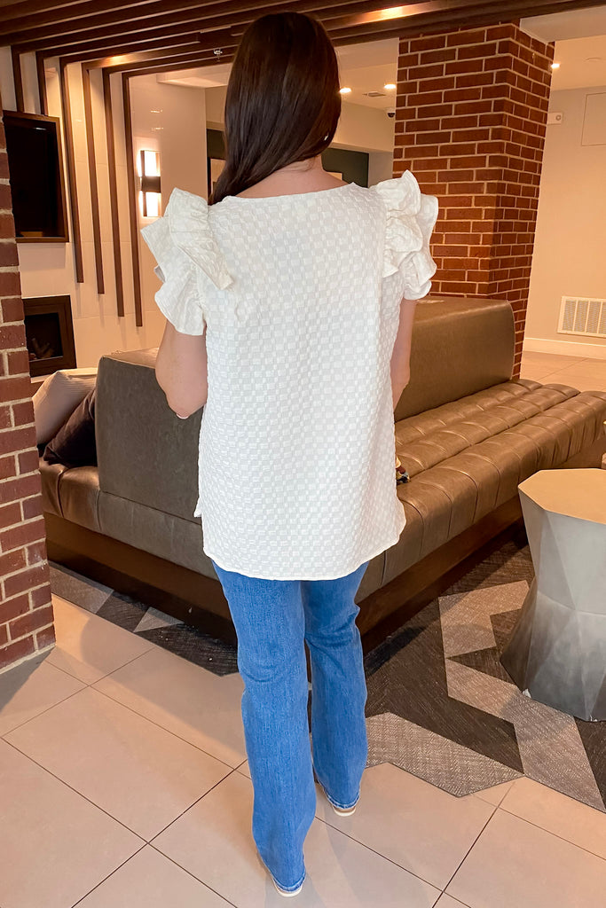 I'll Wait For You Textured Cream Top - Lyla's: Clothing, Decor & More - Plano Boutique