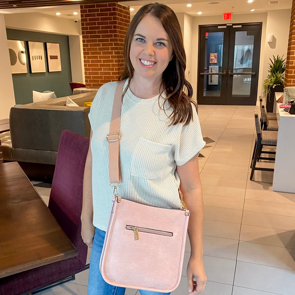 Jen & Co Posie Crossbody Handbag - Cool Pink - Lyla's: Clothing, Decor & More - Plano Boutique