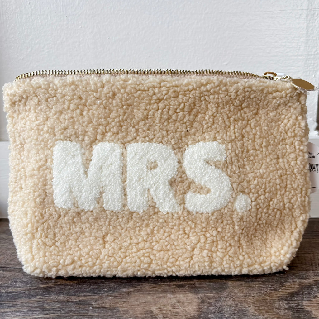 Mrs - Zippered Teddy Pouch - Lyla's: Clothing, Decor & More - Plano Boutique