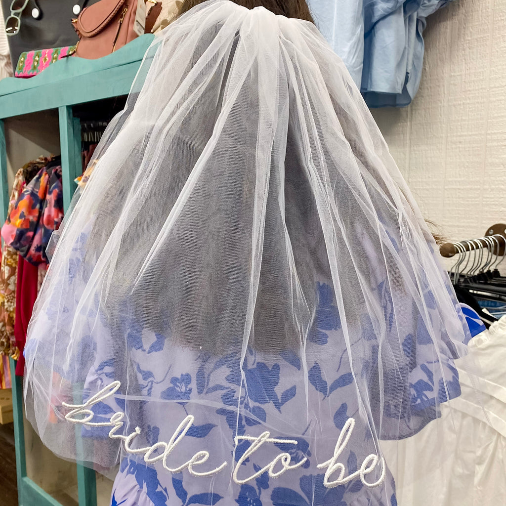 Bride To Be Embroidered Veil by XO Fetti - Lyla's: Clothing, Decor & More - Plano Boutique