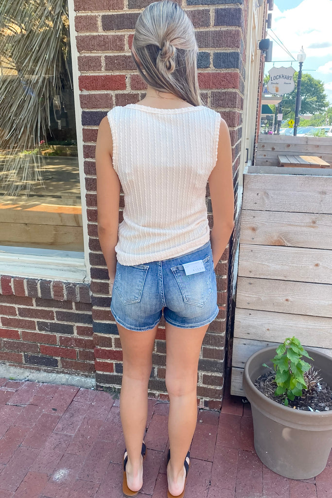 Textured Detail Ivory Tank - Lyla's: Clothing, Decor & More - Plano Boutique