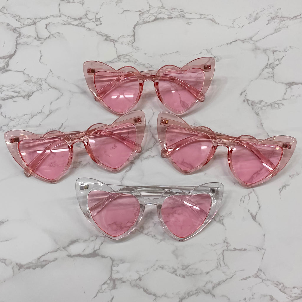 Heart Pink Bach Party Sunglasses Set by XO Fetti - Lyla's: Clothing, Decor & More - Plano Boutique