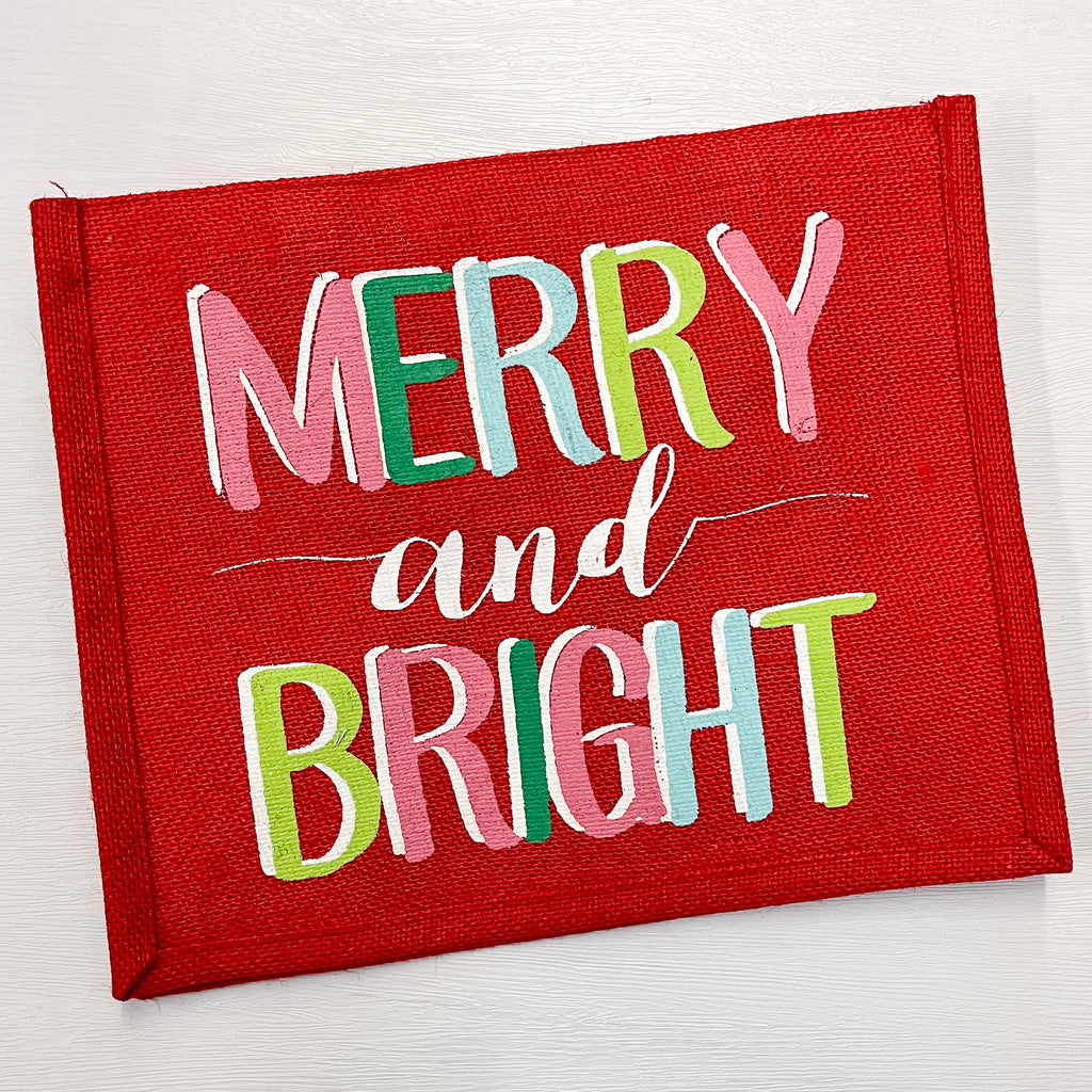 Merry & Bright Tote: Small - Lyla's: Clothing, Decor & More - Plano Boutique