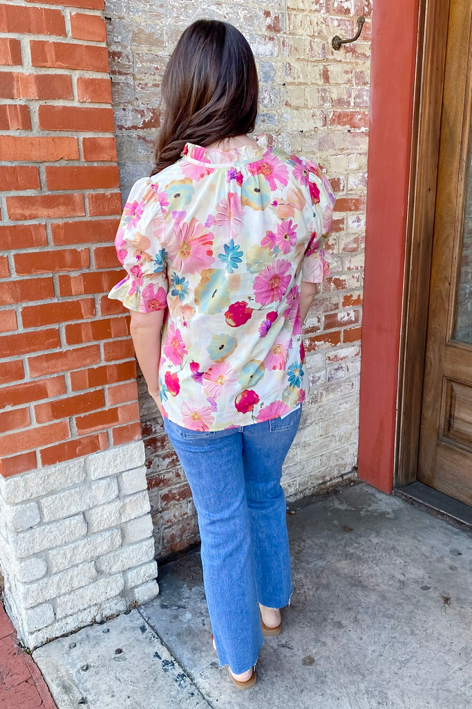 Out of Bloom Floral Print Berry Top - Lyla's: Clothing, Decor & More - Plano Boutique