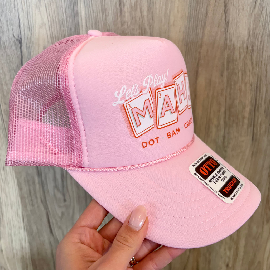 Let's Play Mahj Trucker Hat - Lyla's: Clothing, Decor & More - Plano Boutique
