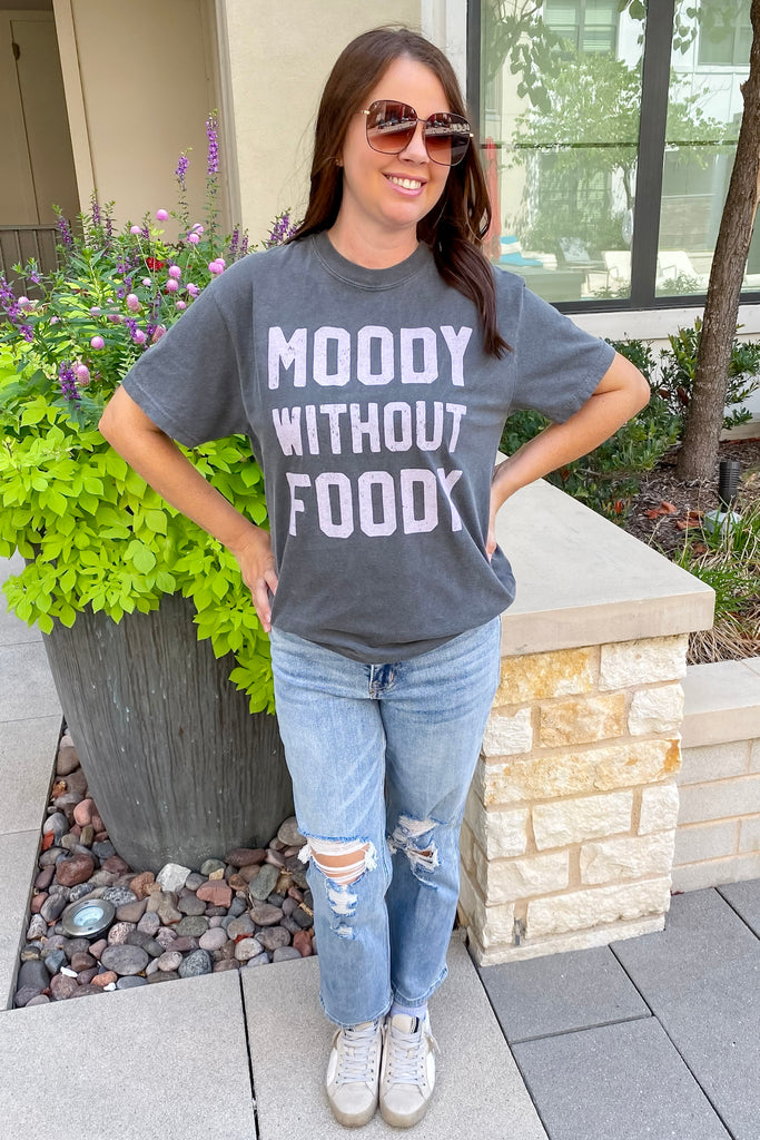 Moody without Foody Grey Top - Lyla's: Clothing, Decor & More - Plano Boutique