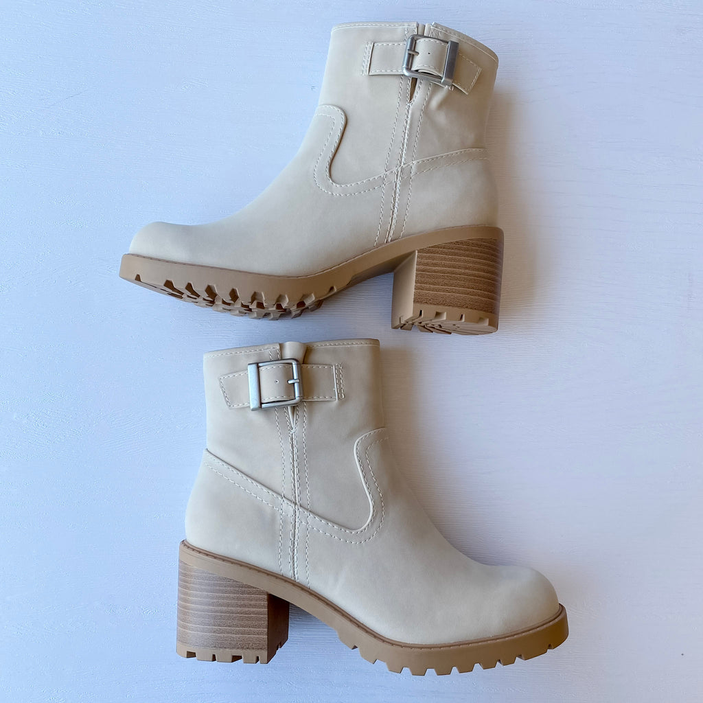 Pillow Lug Booties for Women in Beige - Lyla's: Clothing, Decor & More - Plano Boutique