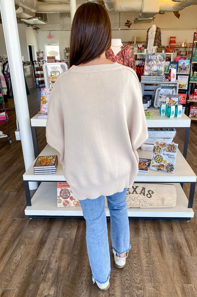 Oversized Almond Sweater - Lyla's: Clothing, Decor & More - Plano Boutique