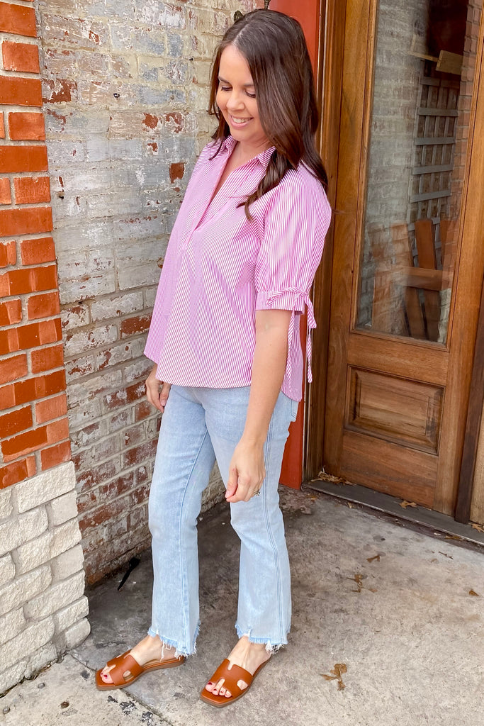 Fresh Flow Striped Red Top - Lyla's: Clothing, Decor & More - Plano Boutique