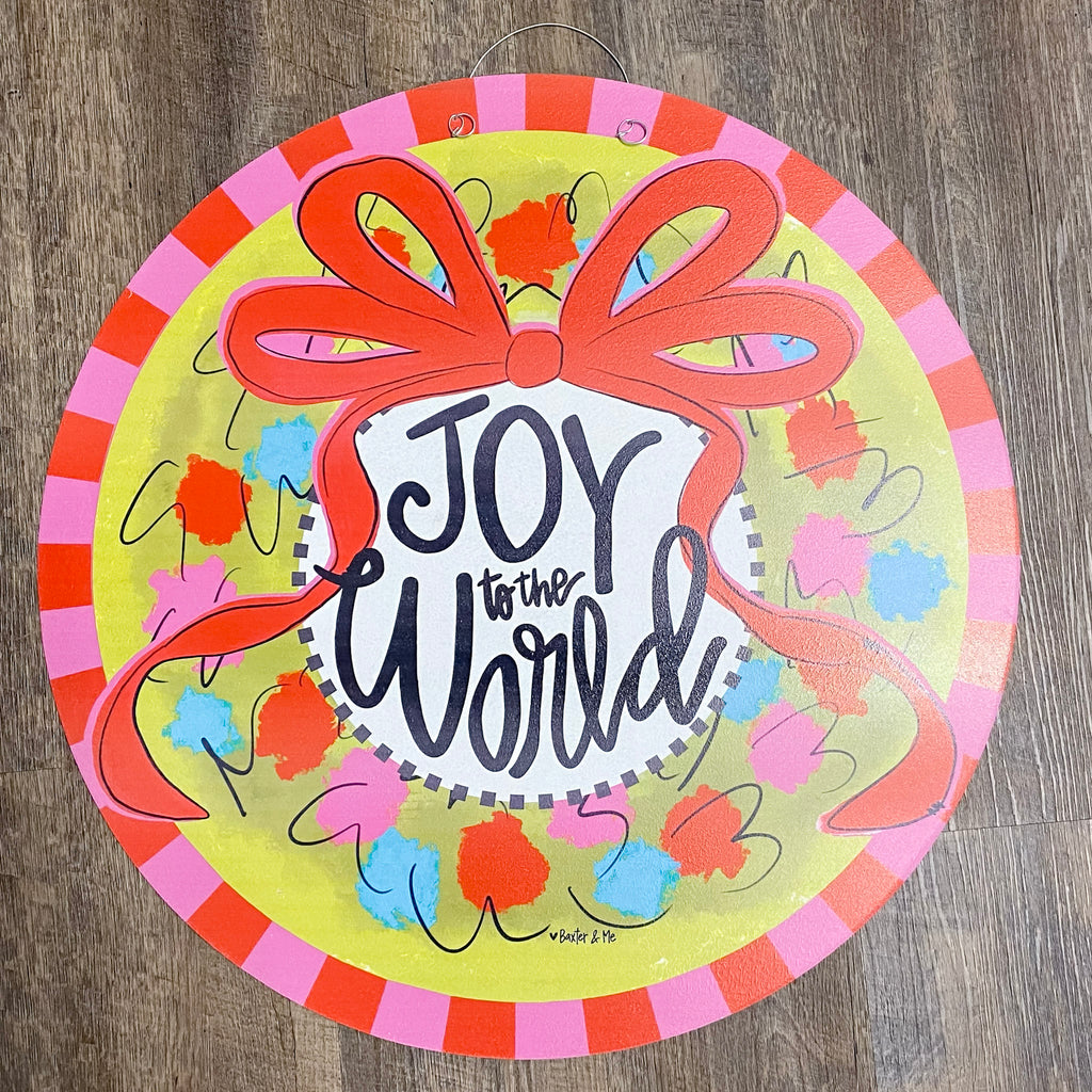 Joy To the World Wreath Door Hanger - Lyla's: Clothing, Decor & More - Plano Boutique