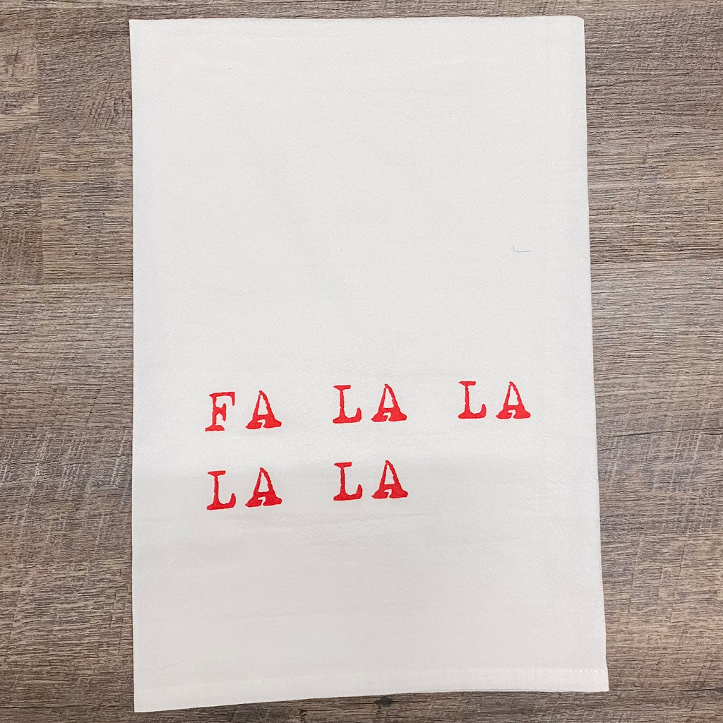 Fa La La La La Tea Towel - Lyla's: Clothing, Decor & More - Plano Boutique