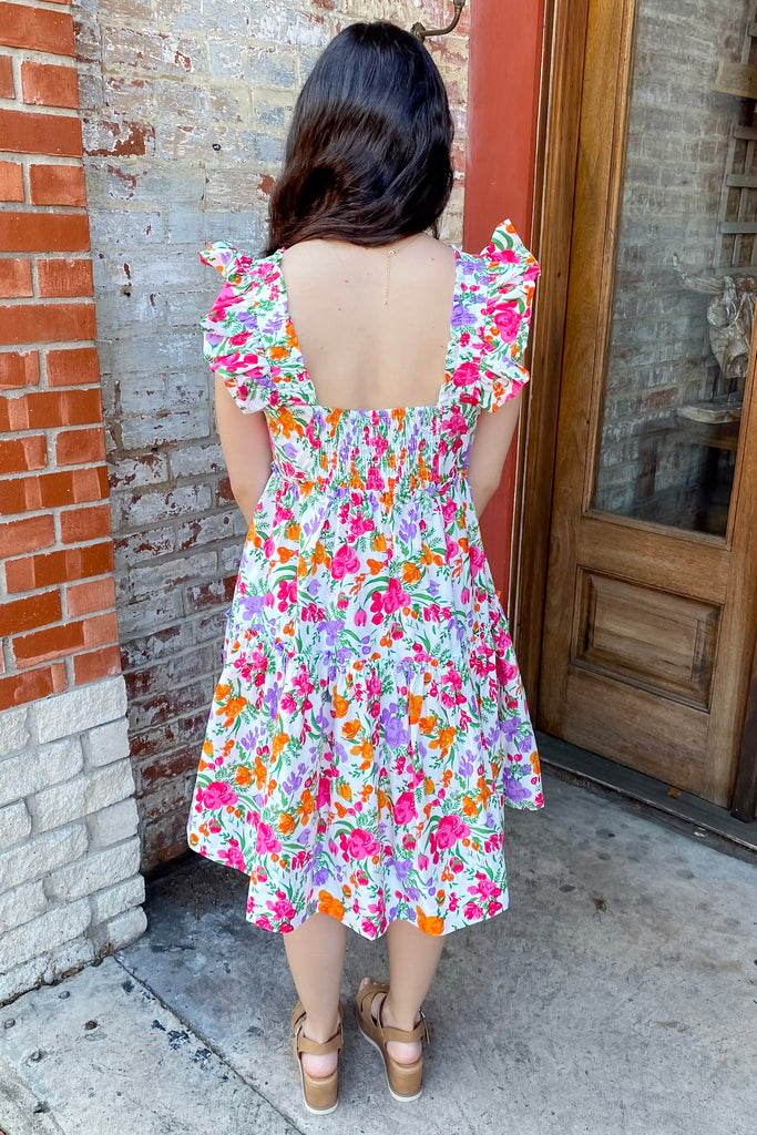 Made for Movement Ivory Floral Print Dress - Lyla's: Clothing, Decor & More - Plano Boutique
