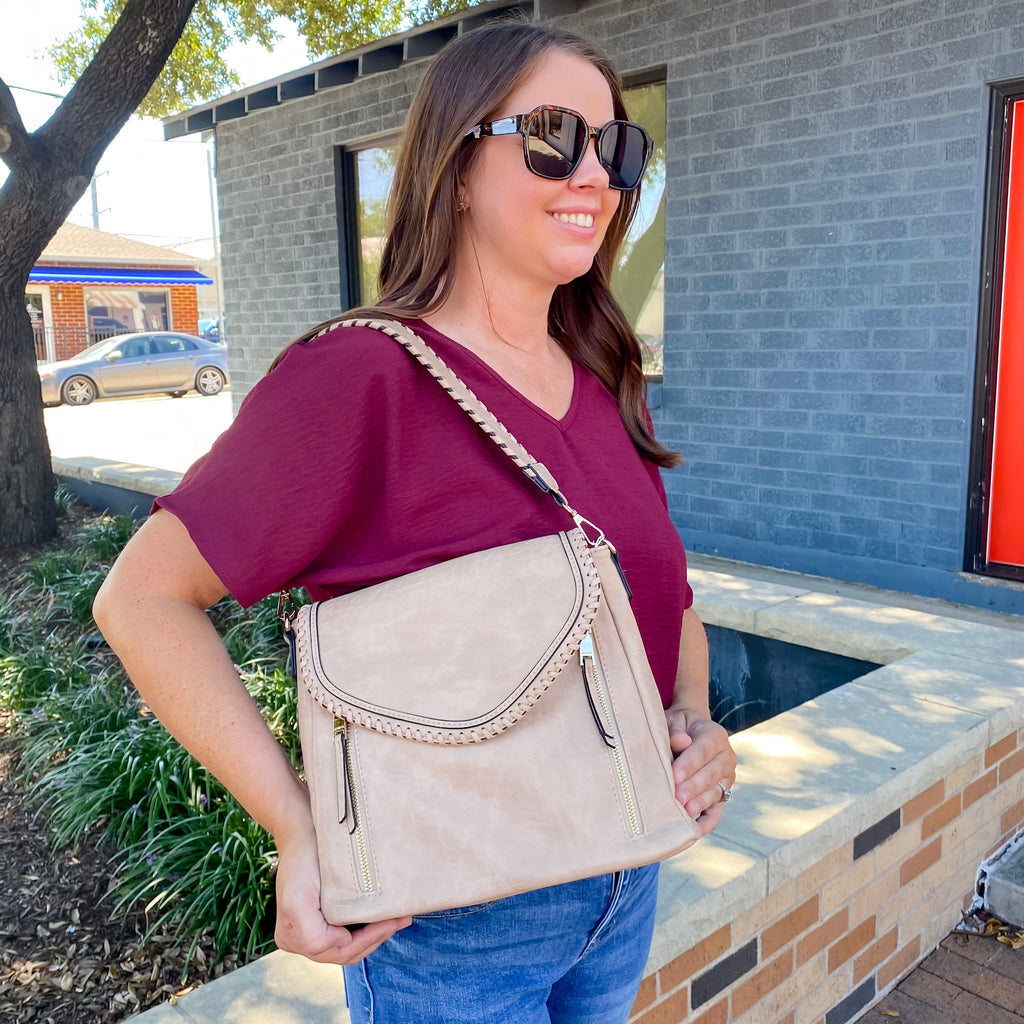 Jen & Co Lorelei Crossbody Handbag - Beige - Lyla's: Clothing, Decor & More - Plano Boutique