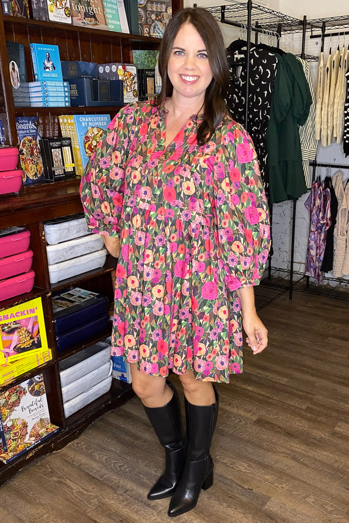 A Floral Story Print Dress - Lyla's: Clothing, Decor & More - Plano Boutique