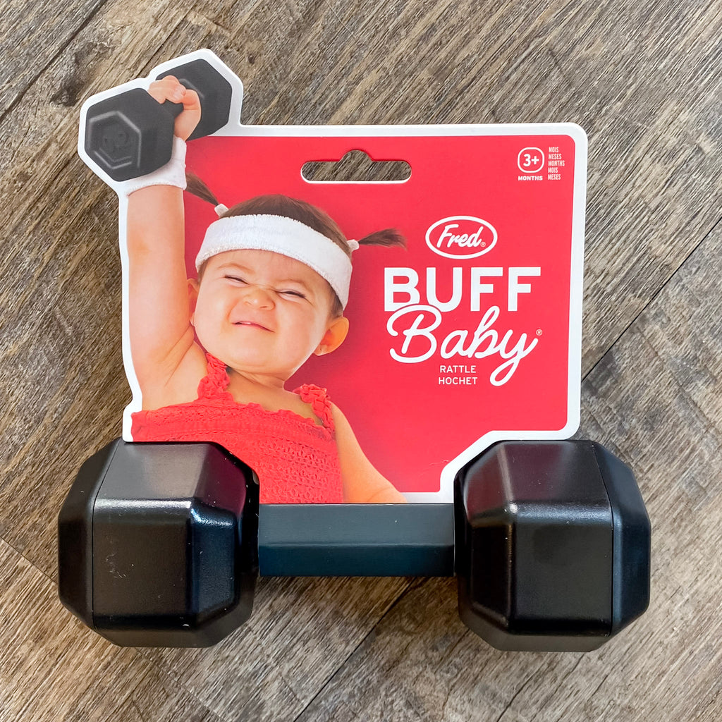 Buff Baby Dumbell Rattle - Lyla's: Clothing, Decor & More - Plano Boutique
