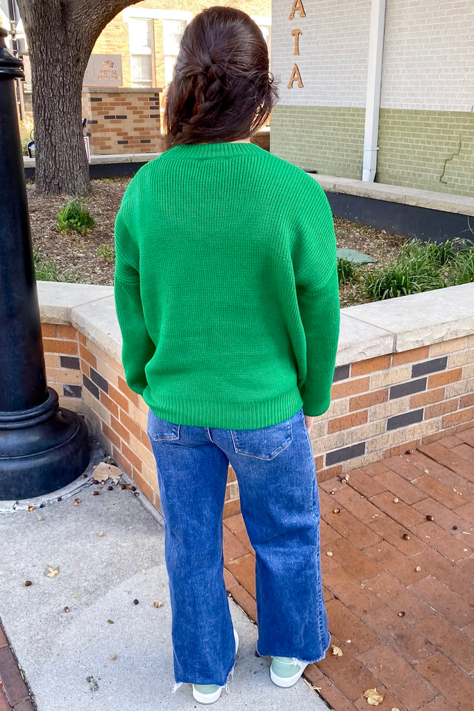 Merry Green Sweater - Lyla's: Clothing, Decor & More - Plano Boutique